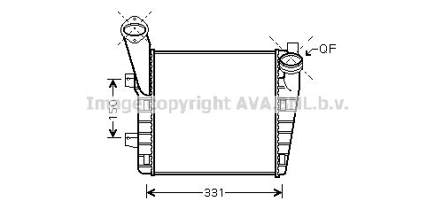 AVA QUALITY COOLING Välijäähdytin VW4234